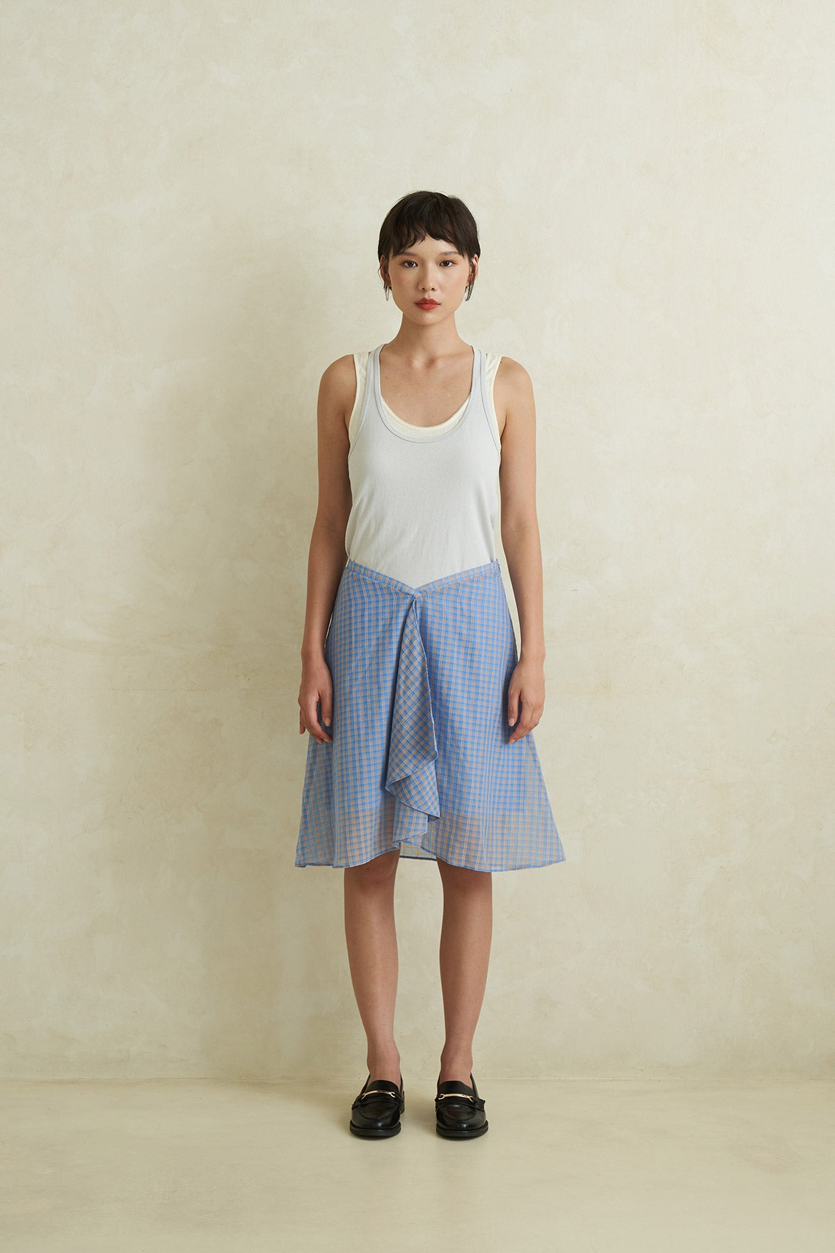 SHIMMER SKIRT BLUE