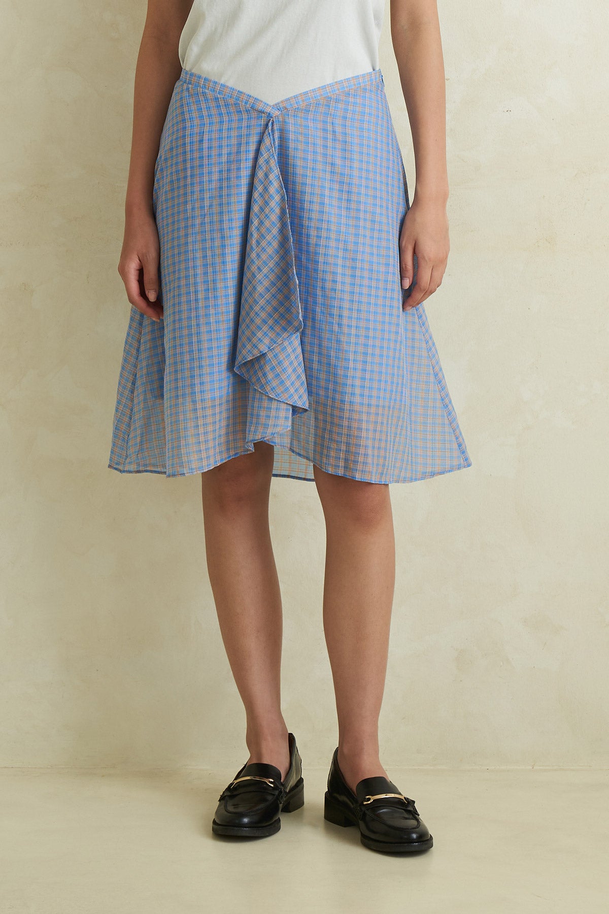 SHIMMER SKIRT BLUE