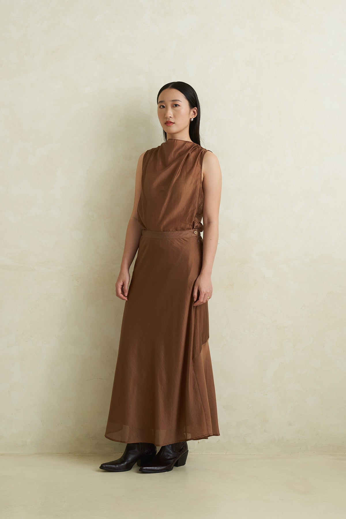 SEASIDE SKIRT BROWN