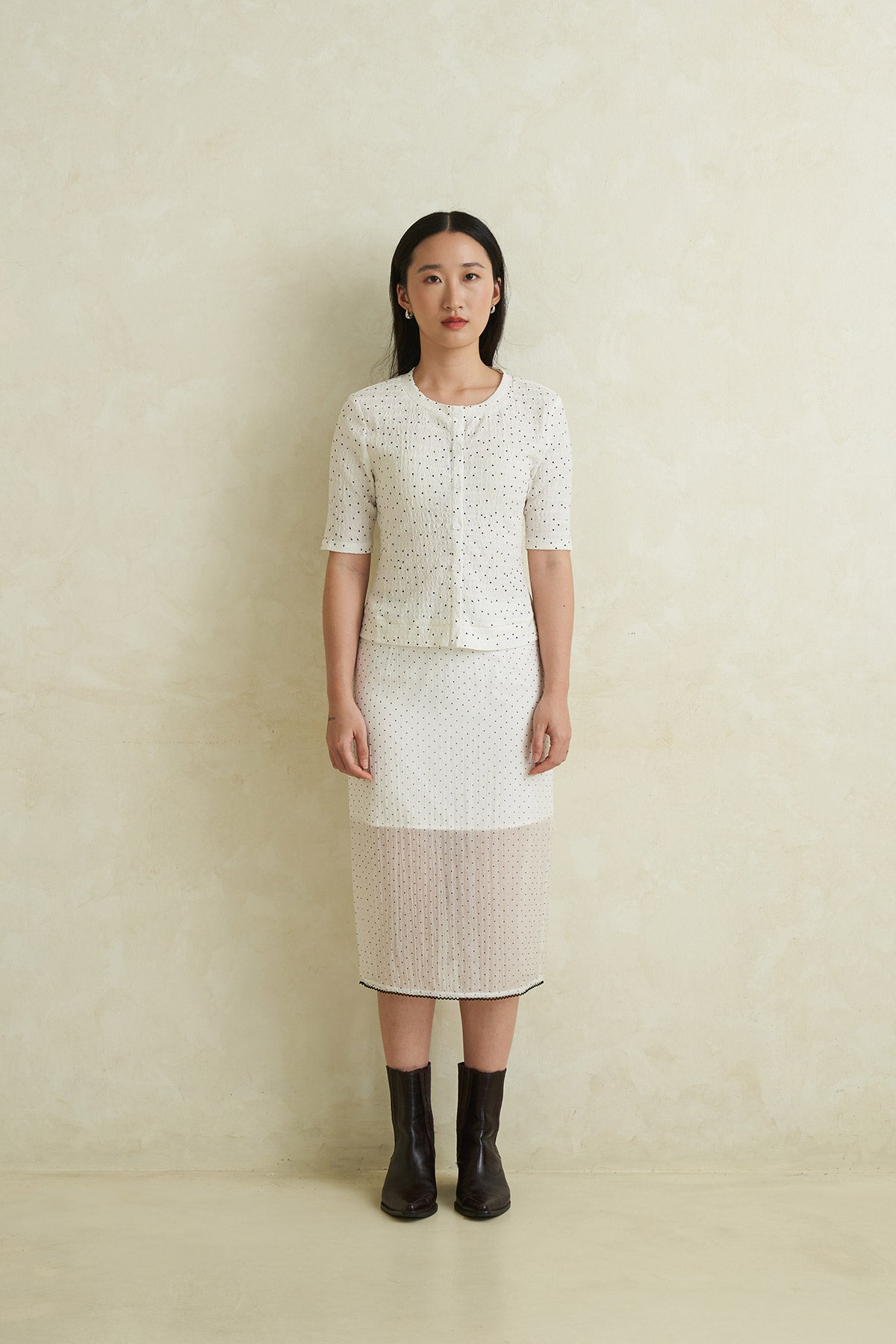 DEWDROP SKIRT WHITE