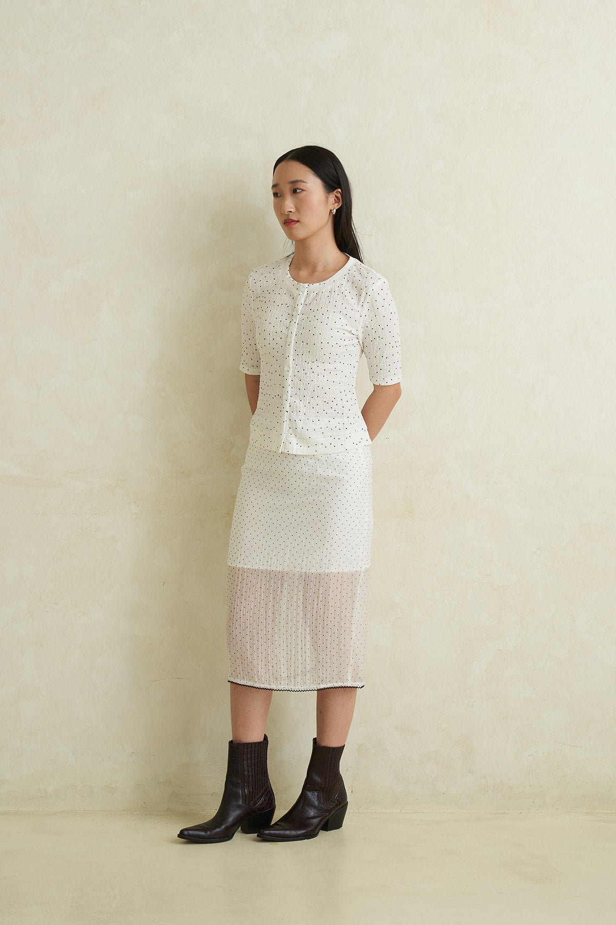 DEWDROP SKIRT WHITE