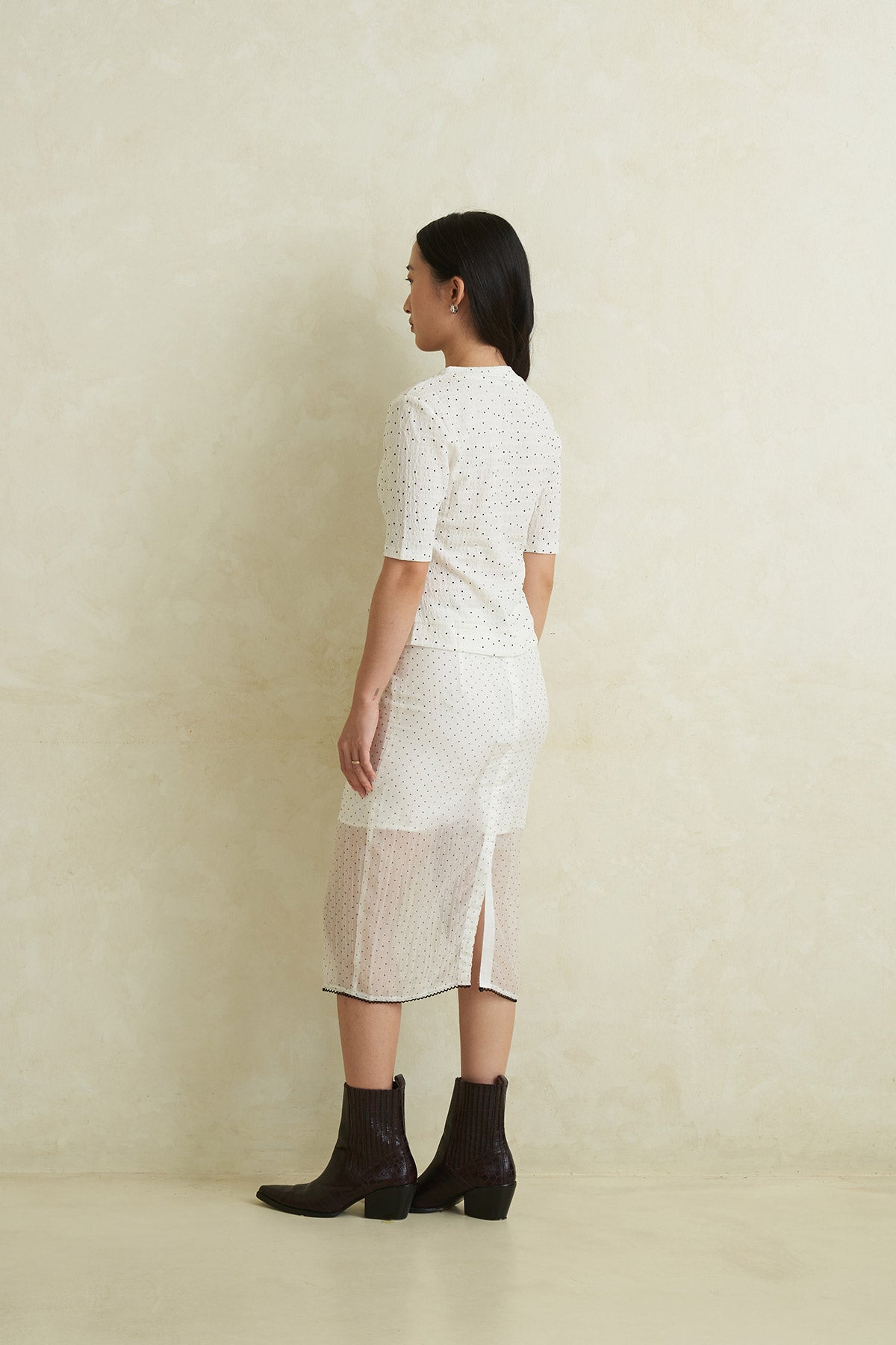 DEWDROP SKIRT WHITE