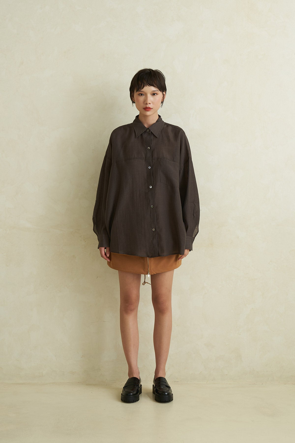 AUREL SHIRT BROWN