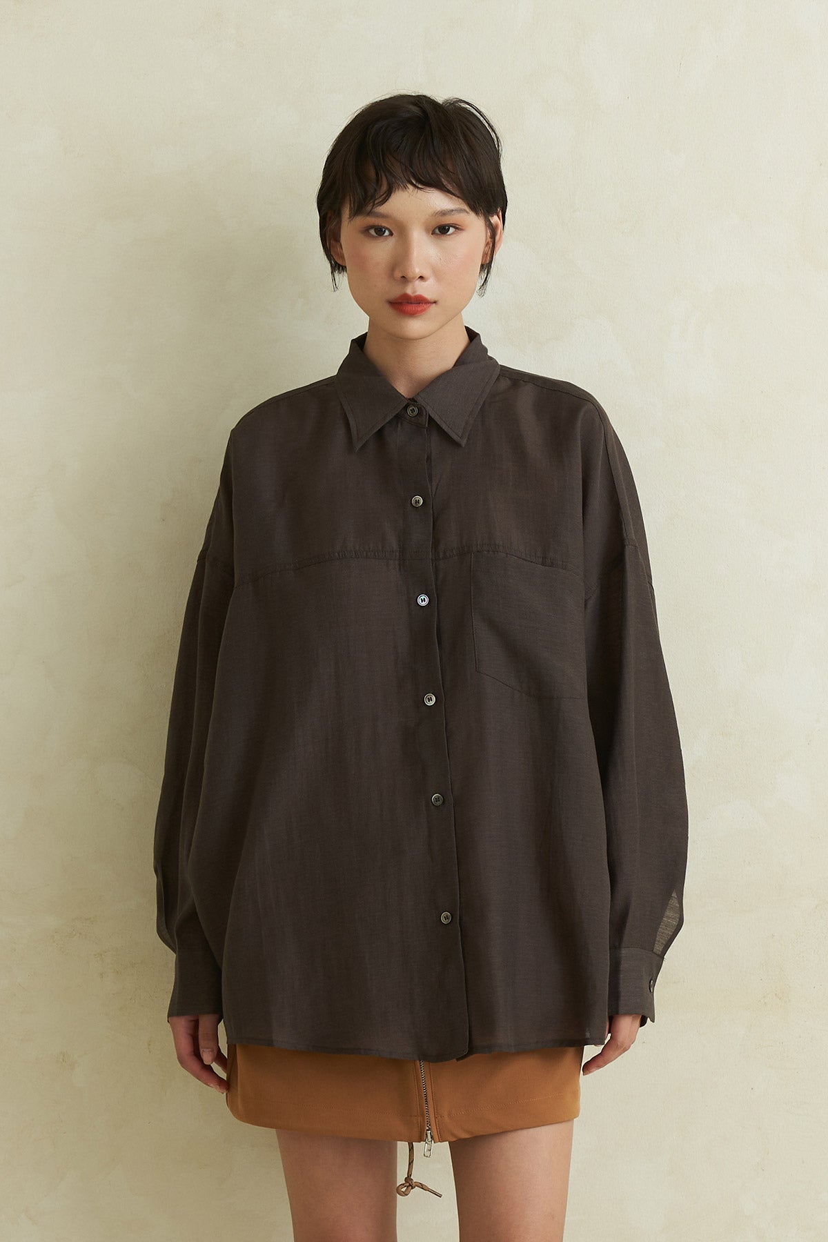 AUREL SHIRT BROWN