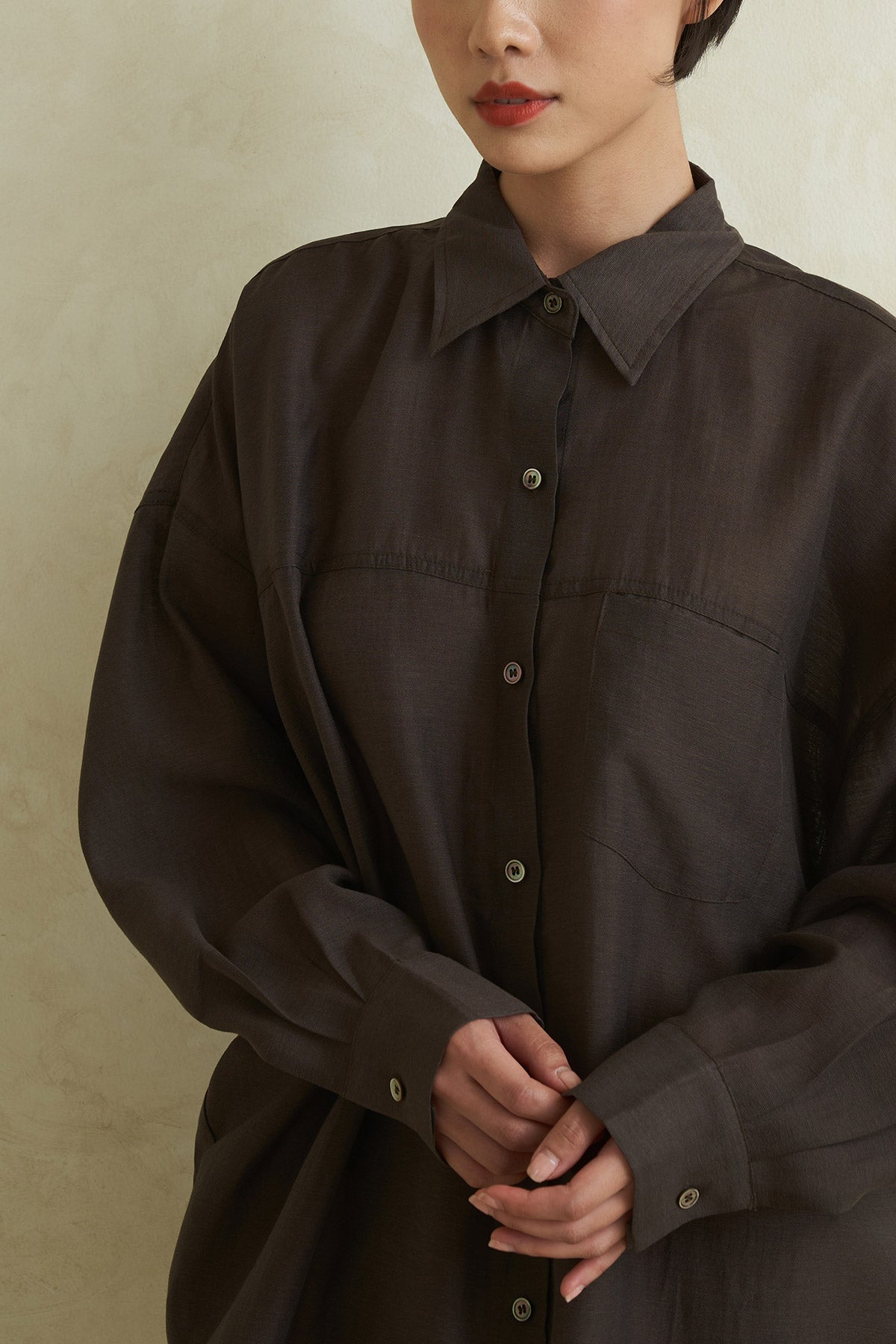 AUREL SHIRT BROWN