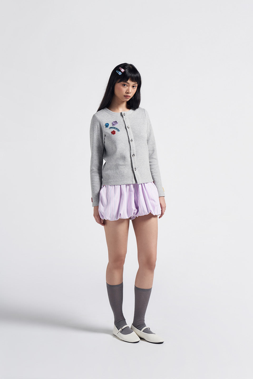 STARLET CARDIGAN GREY - CALLIE X HELLO KITTY