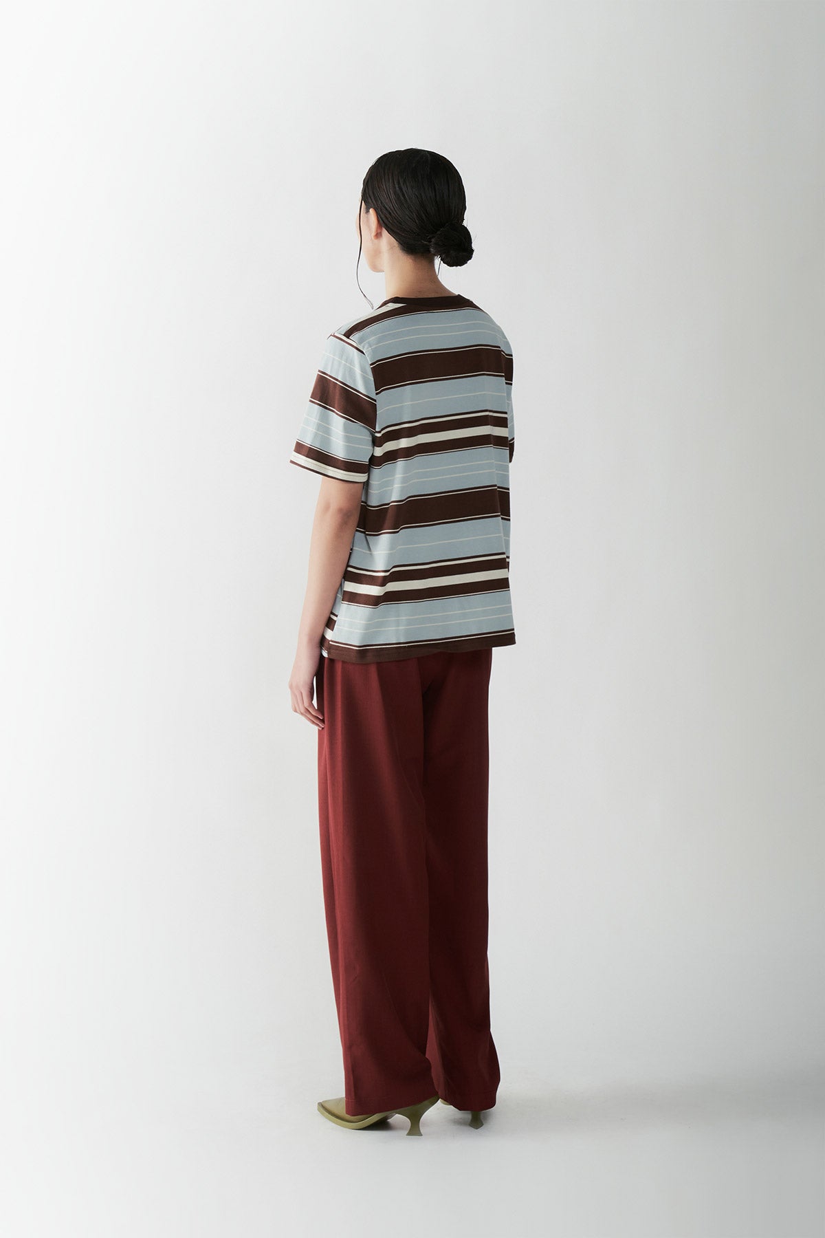 SCHERZO STRIPE TEE BROWN - CALLIE X NAGITA SLAVINA X IKYK