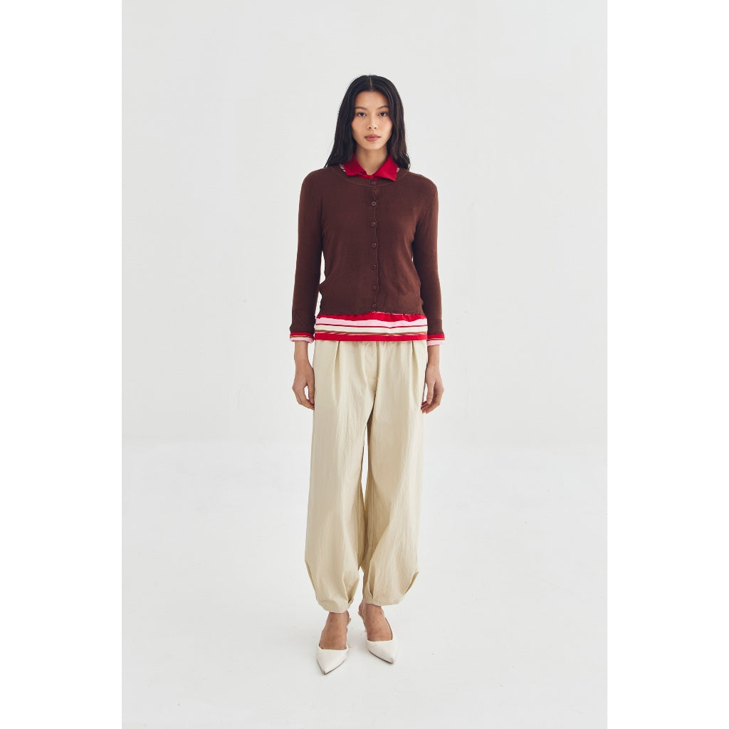 ROWENA CARDIGAN BROWN