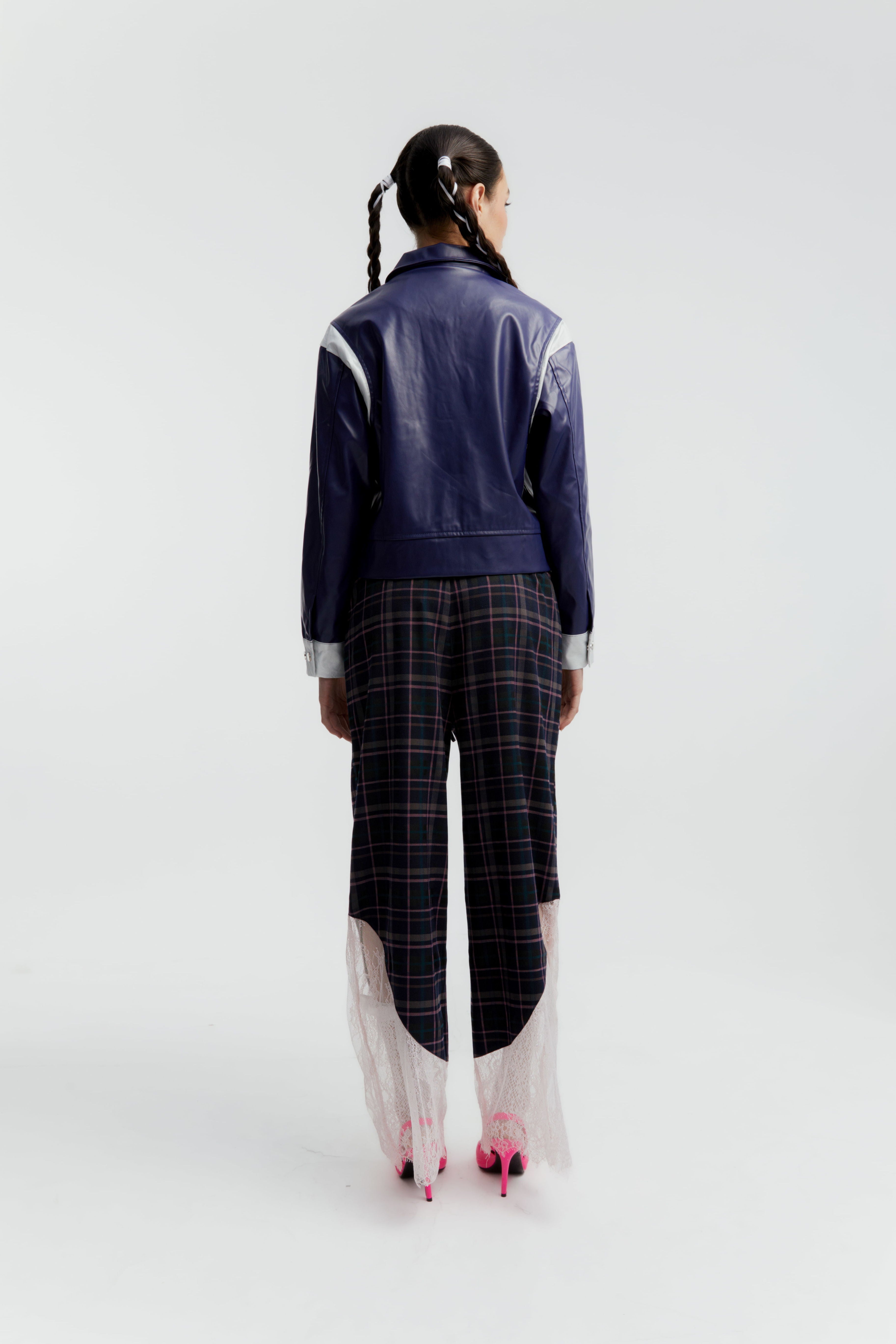 ROTHKO LEATHER JACKET NAVY